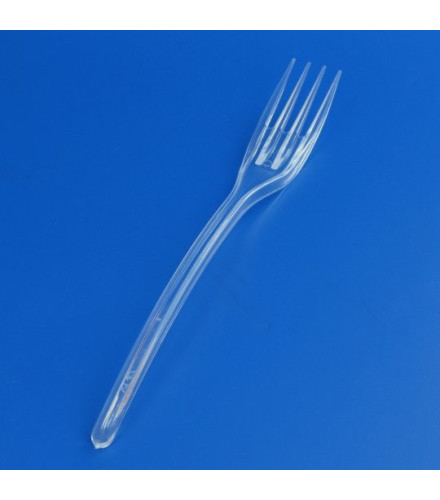 Fourchette plastique reutilisable blanc - Voussert