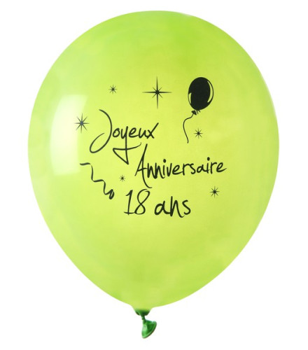 Ballons Anniversaire 18 ans - Décoration Anniversaire - Dragées
