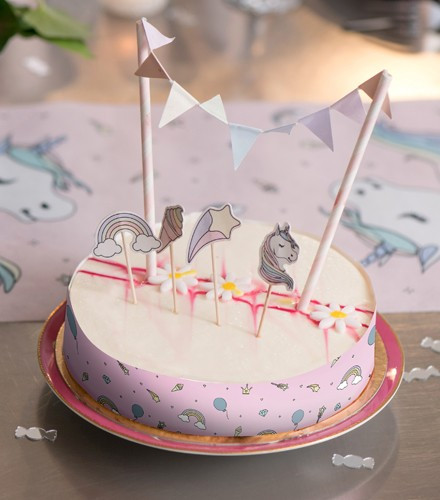 Décoration gâteau anniversaire cheval - princesse licorne Ginger Ray