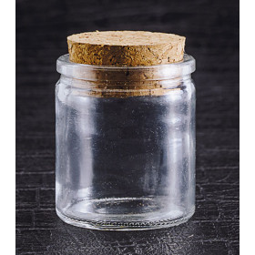 Pot rectangulaire en verre bouchon liège - Boite à Dragées