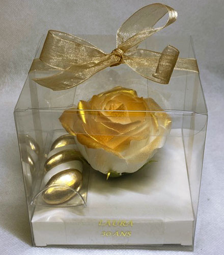 Etiquette Autocollante Cadeau Personnalise Fleur Marron